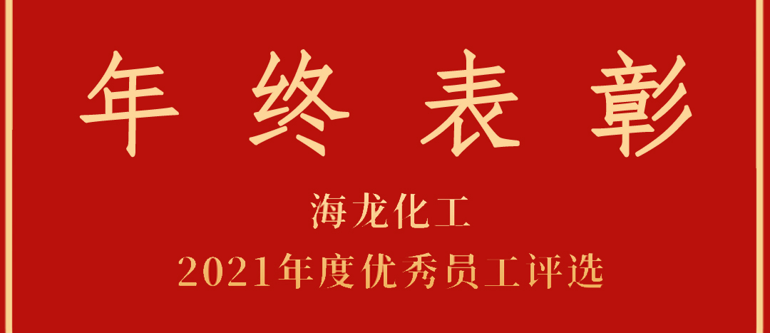 <strong>表彰！海龍化工2021年度優(yōu)秀員工優(yōu)秀部門評(píng)選</strong>